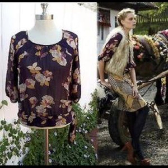 Moulinette Soeurs (Anthropologie) silk top